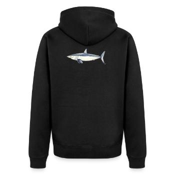 Shark Mako Marrajo - mako shark - requin - Unisex Premium Organic Zip Hoodie - black - Back - Nico (187cm)