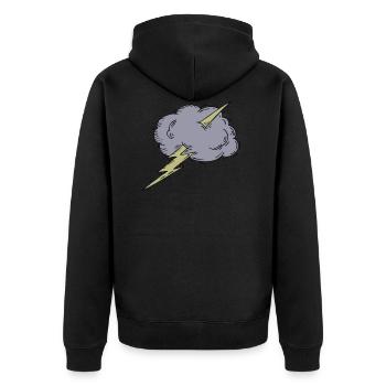 soleil arc-en-ciel nuages soleil météo cloud52 - Veste à capuche bio Premium Unisexe - noir - Dos - Nico (187cm)