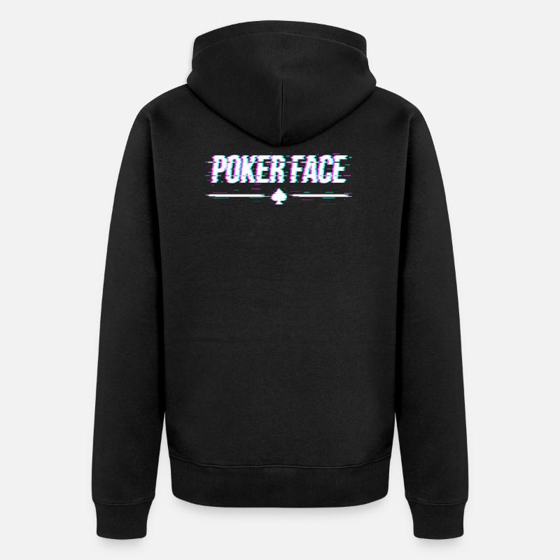 pokerface - Veste à capuche bio Premium Unisexe - noir