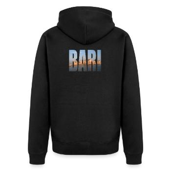 Bari Italie - Veste à capuche bio Premium Unisexe - noir - Dos - Nico (187cm)