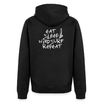Mangez le sommeil Windsurf véliplanchistes répétition cadeaux - Veste à capuche bio Premium Unisexe - noir - Dos - Nico (187cm)