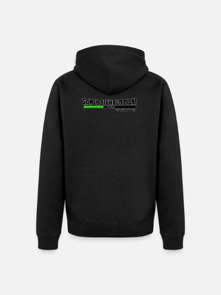 Gamer sterben nicht - Unisex Premium Bio Zip Hoodie - Schwarz