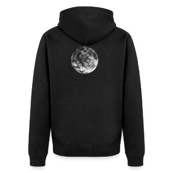 la lune - Veste à capuche bio Premium Unisexe - noir - Dos - Nico (187cm)