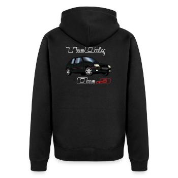 205 1,9 1991 1992 1993 Noir Vernis - Veste à capuche bio Premium Unisexe - noir - Dos - Nico (187cm)