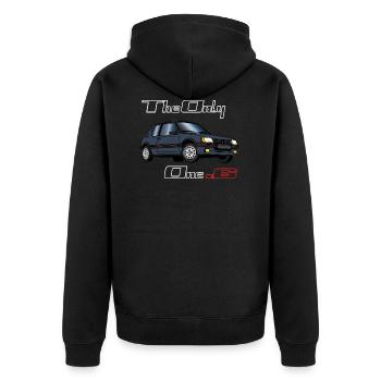 205 1,6 1984 1985 1986 Gris Graphite - Veste à capuche bio Premium Unisexe - noir - Dos - Nico (187cm)