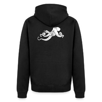 tintenfisch giant octopus krake kalmar sepien fish - Unisex Premium Bio Zip Hoodie - Schwarz - Hinten - Nico (187cm)