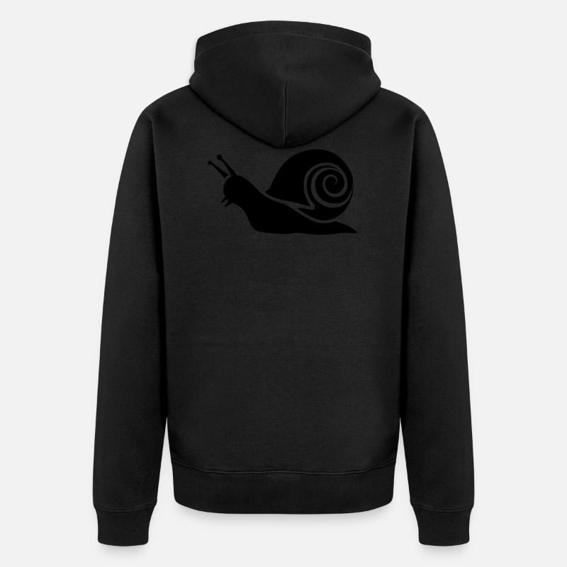 escargot - Veste à capuche bio Premium Unisexe - noir