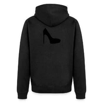 High Heels - Unisex Premium Bio Zip Hoodie - Schwarz - Hinten - Nico (187cm)