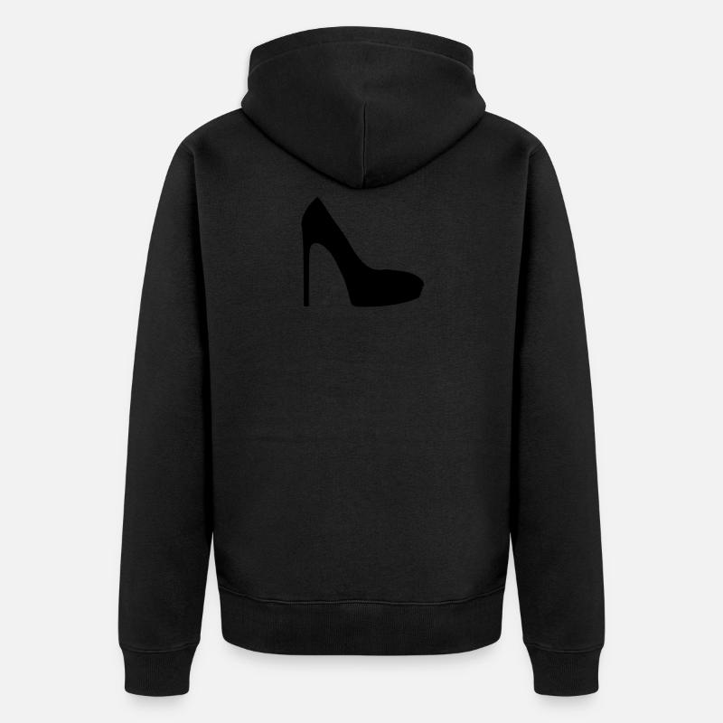 chaussures à talon - Veste à capuche bio Premium Unisexe - noir