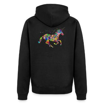 licorne - Veste à capuche bio Premium Unisexe - noir - Dos - Nico (187cm)