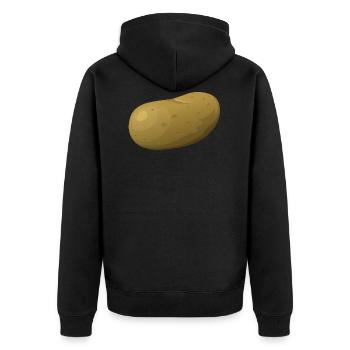 Pomme de terre Idée de cadeau - Veste à capuche bio Premium Unisexe - noir - Dos - Nico (187cm)