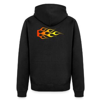 Flammes - Veste à capuche bio Premium Unisexe - noir - Dos - Nico (187cm)