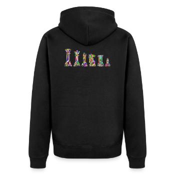 Chess - Veste à capuche bio Premium Unisexe - noir - Dos - Nico (187cm)