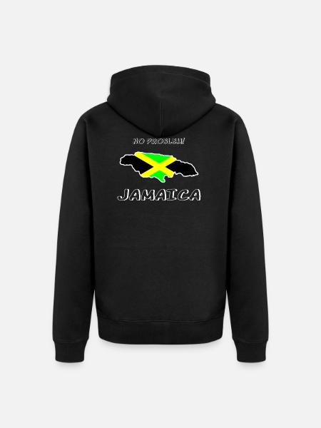 Jamaica - Unisex Premium Organic Zip Hoodie - black
