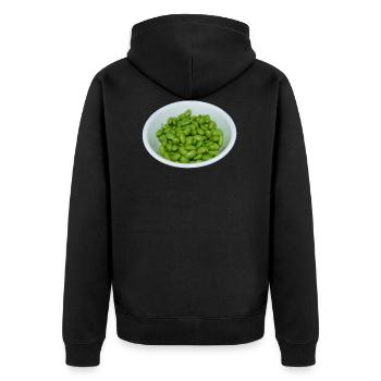 soybeans soja haricots veggie - Veste à capuche bio Premium Unisexe - noir - Dos - Nico (187cm)