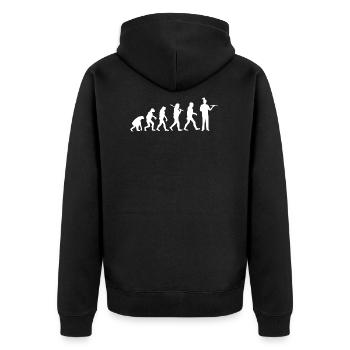 Evolution Gift Waitress Waitress Bar Barista - Unisex Premium Organic Zip Hoodie - black - Back - Nico (187cm)