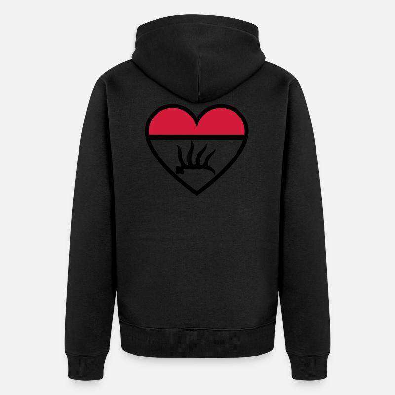 gp - Unisex Premium Bio Zip Hoodie - Schwarz