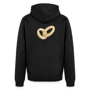 L’alliance dorée - Veste à capuche bio Premium Unisexe - noir - Dos - Nico (187cm)