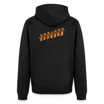 zaun fence holz metall picked garten garden40 - Unisex Premium Bio Zip Hoodie - Schwarz - Hinten - Nico (187cm)