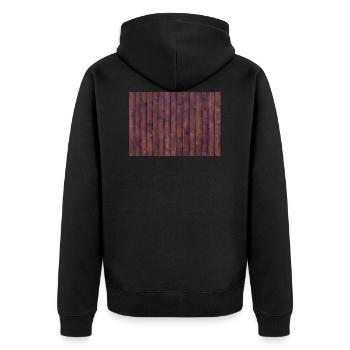 zaun fence holz metall picked garten garden42 - Unisex Premium Bio Zip Hoodie - Schwarz - Hinten - Nico (187cm)