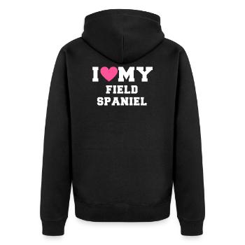 I love my I love my Field Spaniel - Veste à capuche bio Premium Unisexe - noir - Dos - Nico (187cm)