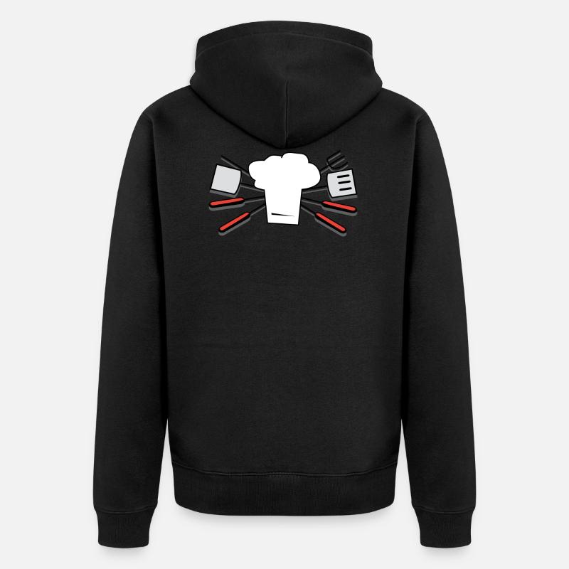 couverts vaisselle flatware silverware cutlery84 - Veste à capuche bio Premium Unisexe - noir