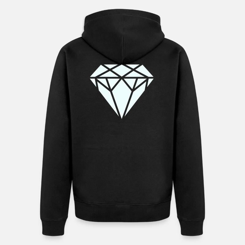 Diamant - Veste à capuche bio Premium Unisexe - noir