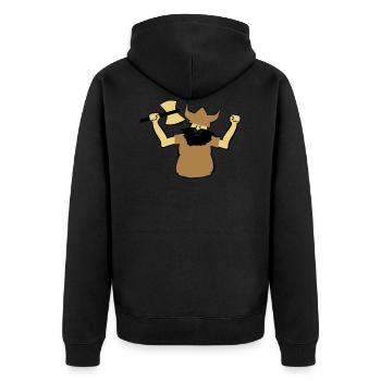 Viking homme cadeau fort Hachet Bart idée plus tôt - Veste à capuche bio Premium Unisexe - noir - Dos - Nico (187cm)