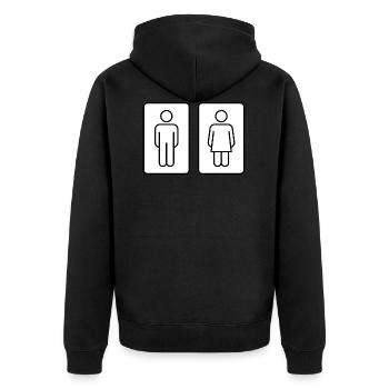 bath bath bathtub bathtub shower shower15 - Unisex Premium Organic Zip Hoodie - black - Back - Nico (187cm)