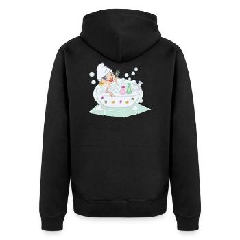 bath bath bathtub bathtub shower shower6 - Unisex Premium Organic Zip Hoodie - black - Back - Nico (187cm)