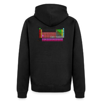 reagenzglas flask tube experiment chemistry chemie - Unisex Premium Bio Zip Hoodie - Schwarz - Hinten - Nico (187cm)