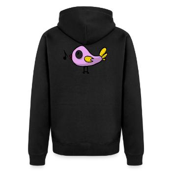 bird bird voegel animal animals7 - Unisex Premium Organic Zip Hoodie - black - Back - Nico (187cm)