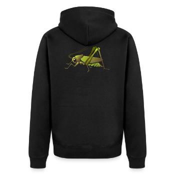 sauterschrecke grasshopper locust animal animaux - Veste à capuche bio Premium Unisexe - noir - Dos - Nico (187cm)