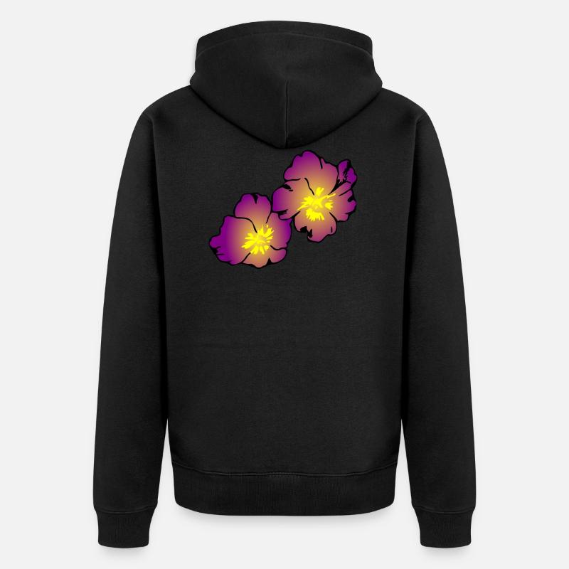 fleurs fleurs printemps jardin jardin - Veste à capuche bio Premium Unisexe - noir
