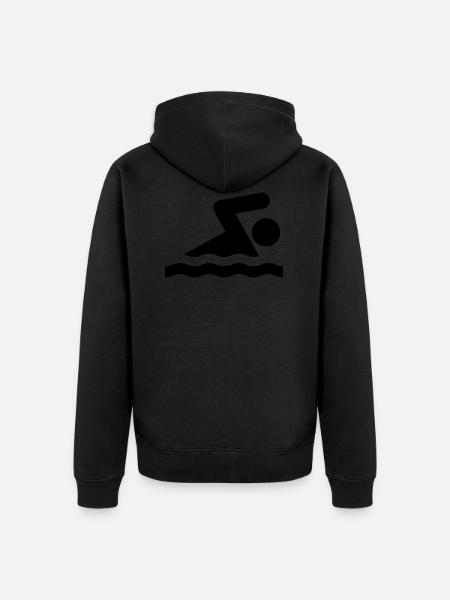 Schwimmen Schwimmer - Unisex Premium Bio Zip Hoodie - Schwarz