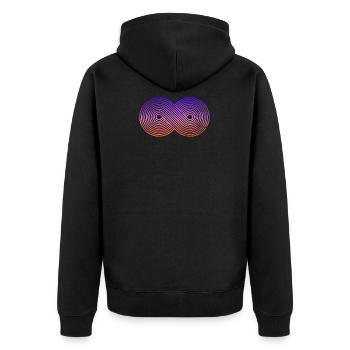 Infinity sign infinity sign colors - Unisex Premium Organic Zip Hoodie - black - Back - Nico (187cm)