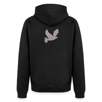 colombe de la paix - Veste à capuche bio Premium Unisexe - noir - Dos - Nico (187cm)