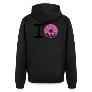 I love Donuts - Veste à capuche bio Premium Unisexe - noir - Dos - Nico (187cm)