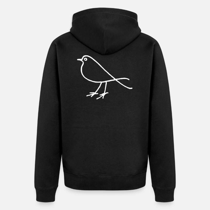 oiseau - Veste à capuche bio Premium Unisexe - noir
