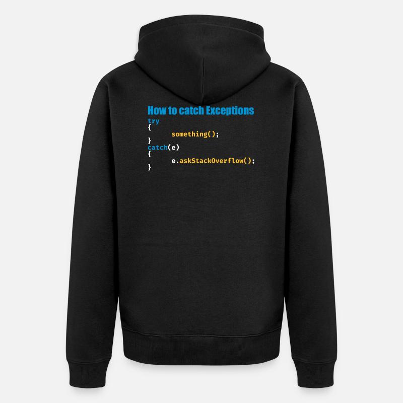 Programmierer, Software, Informatik, Developer - Unisex Premium Bio Zip Hoodie - Schwarz