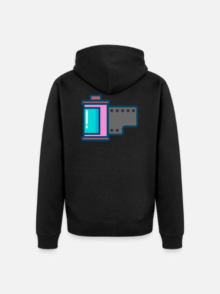 camera camera film camera photo - Unisex Premium Organic Zip Hoodie - black