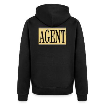 agent - Veste à capuche bio Premium Unisexe - noir - Dos - Nico (187cm)