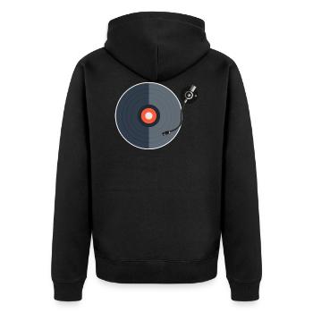 Enregistrez phonographes Cadeau Musique Vinyle - Veste à capuche bio Premium Unisexe - noir - Dos - Nico (187cm)