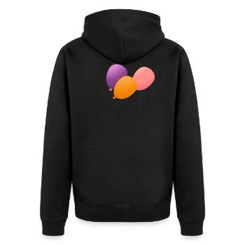 ballons - Veste à capuche bio Premium Unisexe - noir - Dos - Nico (187cm)
