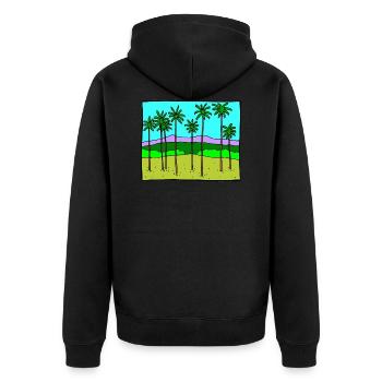 strauecher buesche shrubbery garten garden plants1 - Unisex Premium Bio Zip Hoodie - Schwarz - Hinten - Nico (187cm)