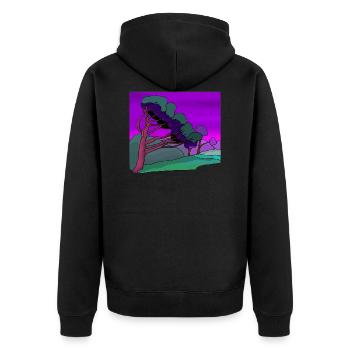 strauecher buesche shrubbery garten garden plants1 - Unisex Premium Bio Zip Hoodie - Schwarz - Hinten - Nico (187cm)