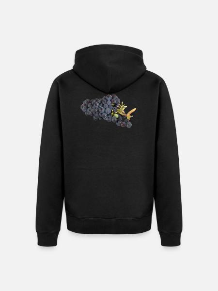 Tasty grapes - Unisex Premium Organic Zip Hoodie - black