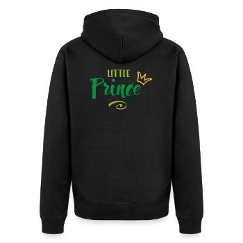 little prince - Unisex Premium Bio Zip Hoodie - Schwarz - Hinten - Nico (187cm)