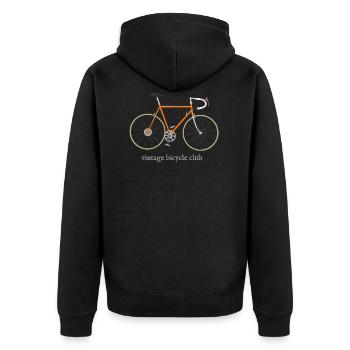 Vintage Bicycle Club - Veste à capuche bio Premium Unisexe - noir - Dos - Nico (187cm)