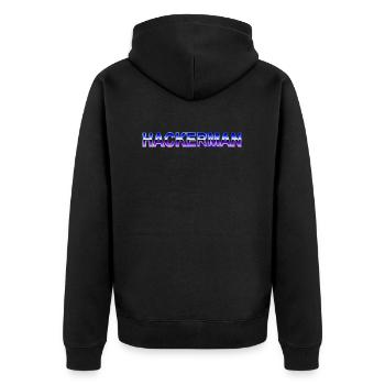 Hackerman - Veste à capuche bio Premium Unisexe - noir - Dos - Nico (187cm)